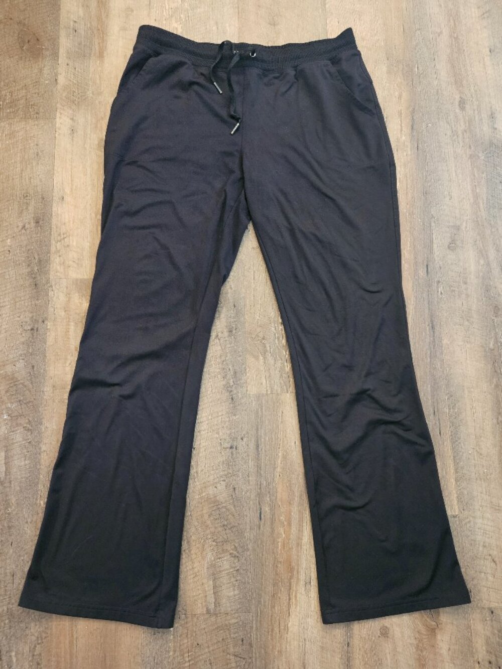 MTA Sport Women's Black Performance Pants Size XL Drawstring Straight Leg